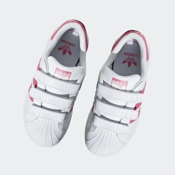 adidas | Shoes | Kids Adidas Originals Superstar Cf Infant White Pink Cg662  | Poshmark